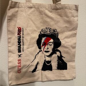 Guess Beige Tote with Graphic Art